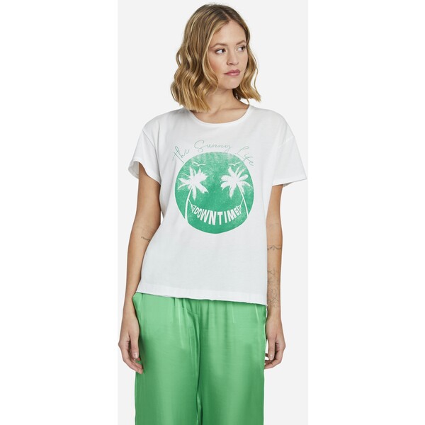 Smith&Soul SMITH&SOUL T-shirt z nadrukiem irish green SMF21E00X-M11