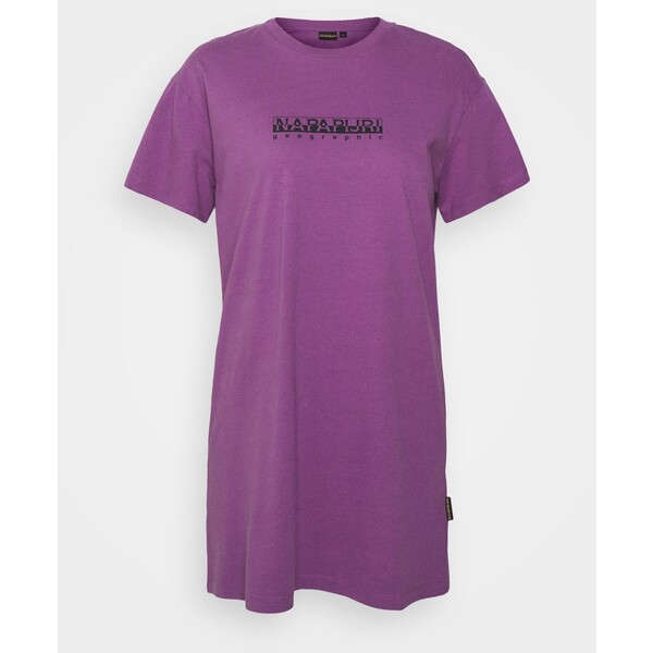 Napapijri BOX LONG T-shirt z nadrukiem violet chinese NA621D05G-I11