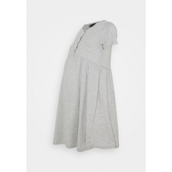 ONLY MATERNITY OLMLILLI BADYDOLL DRESS Sukienka z dżerseju light grey melange ON329F000-C11