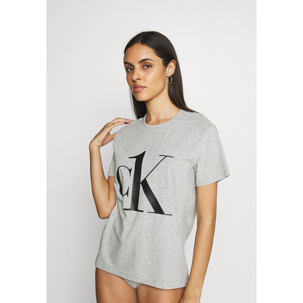 Calvin Klein Underwear CREW NECK Koszulka do spania grey heather/black C1181Q01B-C11