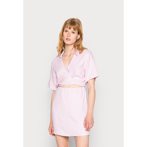 Abercrombie & Fitch WRAP FRONT FAUX SET Sukienka letnia pink solid A0F21C0A1-J11