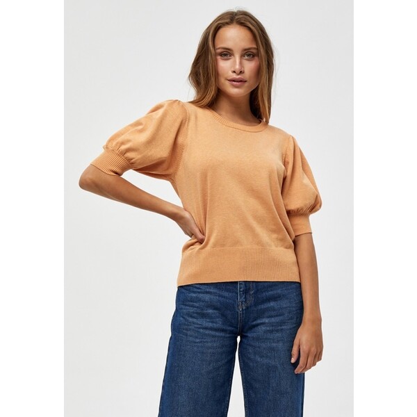 Minus LIVA T-shirt basic apricot tan melange M0721D00Q-H11