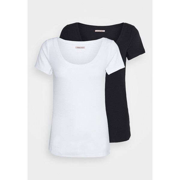 Anna Field 2 PACK T-shirt basic black/white AN621D137-Q11