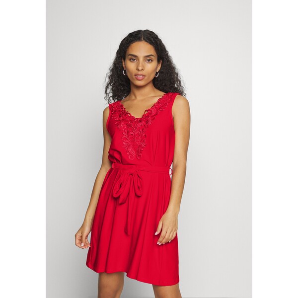 ONLY Petite ONLNIDA DRESS Sukienka z dżerseju mars red OP421C0E4-G11