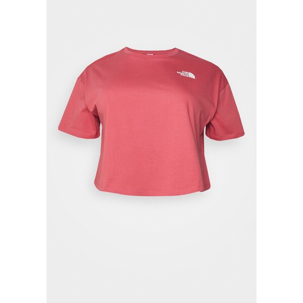 The North Face PLUS CROP SIMPLE DOME TEE T-shirt z nadrukiem slate rose TH341D058-J11