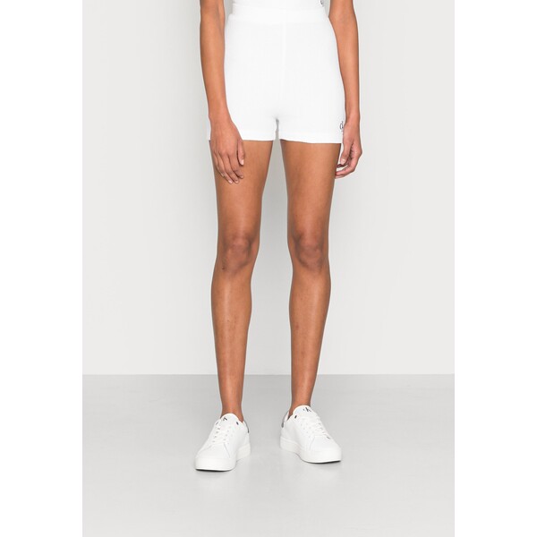 Calvin Klein Jeans HIGH RISE SLUB Szorty bright white C1821S023-A11