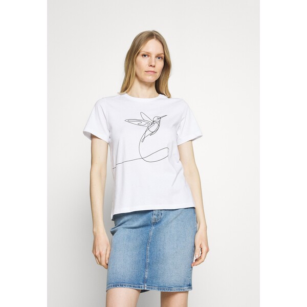 Anna Field T-shirt z nadrukiem white AN621D0TG-A11