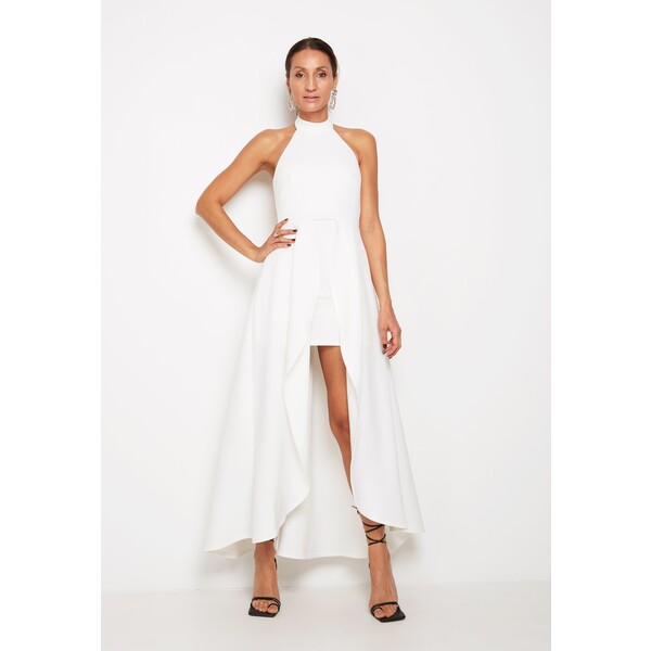 True Violet HIGH NECK LAYERED DRESS Długa sukienka off white TRD21C052-A11