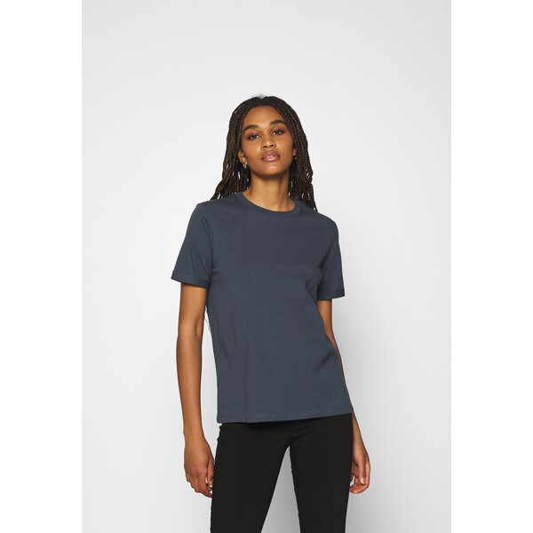 Pieces SS FOLD UP SOLID T-shirt basic ombre blue PE321D0I2-K13