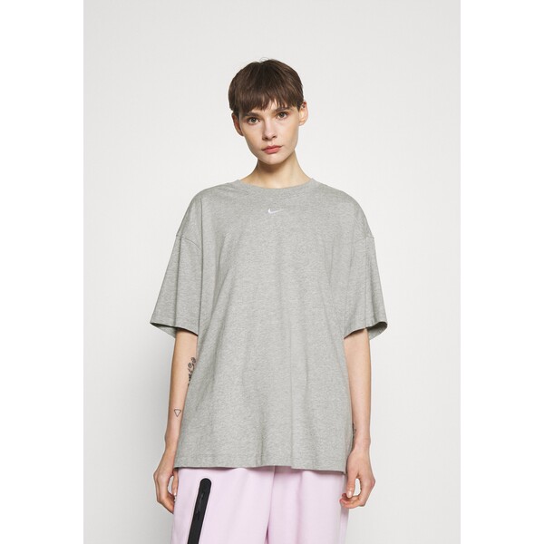 Nike Sportswear T-shirt basic grey heather/white NI121D0N9-C11