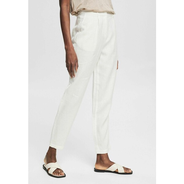 Esprit Collection Spodnie materiałowe white ES421A0JK-A11