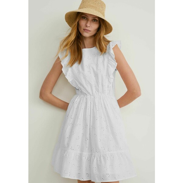 C&A Sukienka letnia white C6F21C08S-A11