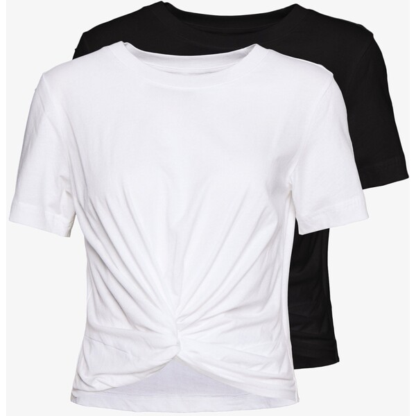 Monki T-shirt basic black/white MOQ21D05A-Q11