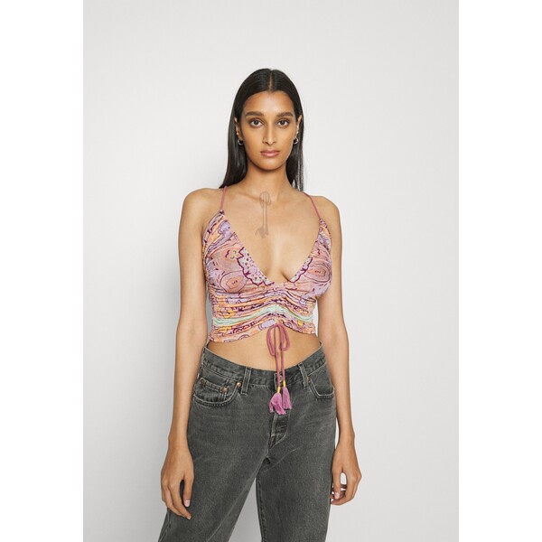 Free People COCKTAIL QUEEN TANK Top lavender combo FP021D04U-I11