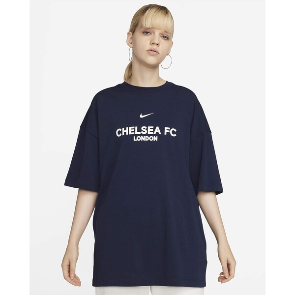 Nike Damska koszulka z krótkim rękawem o kroju oversize Chelsea F.C. Collection Essentials
