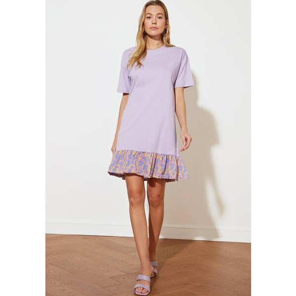 Trendyol Sukienka z dżerseju purple TRU21C0OW-I11