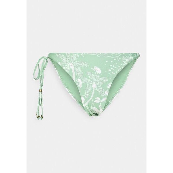 women'secret BRASILIEN BRIEF FLOWER Dół od bikini green WS581I01S-M11