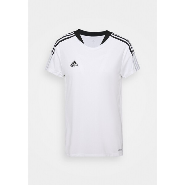 adidas Performance TIRO 21 T-shirt z nadrukiem white AD541D1RI-A11