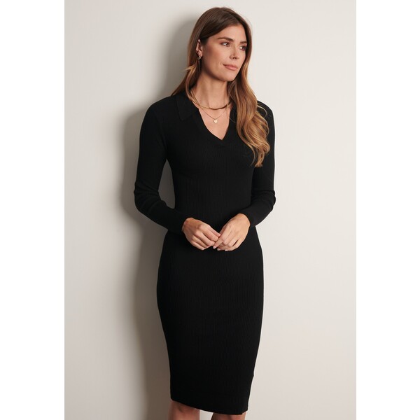 Threadbare Sukienka dzianinowa schwarz THC21C008-Q11