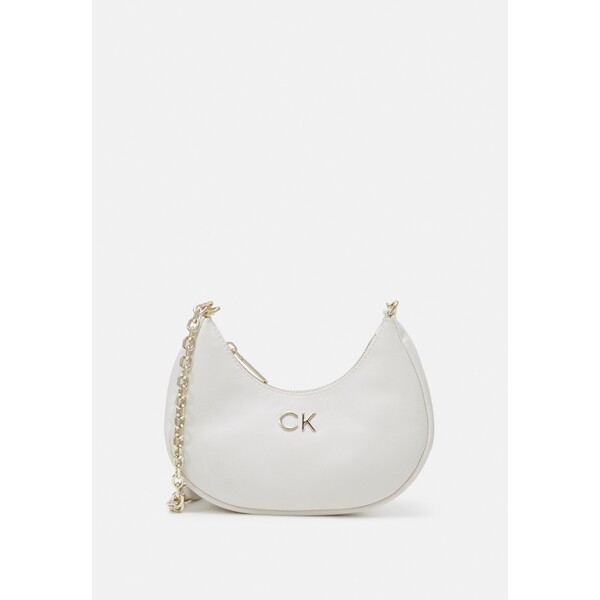 Calvin Klein LOCK SHOULDER BAG Torebka ecru 6CA51H0VI-A11