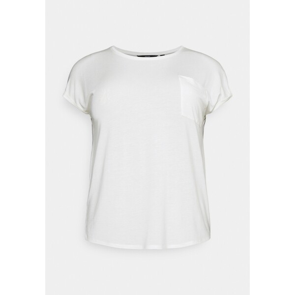 Vero Moda Curve VMDAVA POCKET CURVE T-shirt basic snow white VEE21E05R-A11