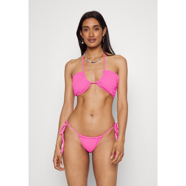 Cotton On Body FLOSS TIE SIDE BRAZILIAN BOTTOM SET Bikini aurora pink crinkle C1R81L023-J11