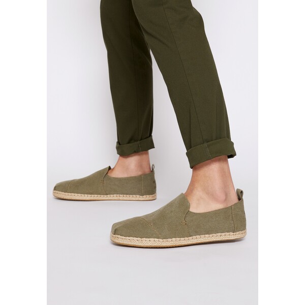 TOMS DECONSTRUCTED ALPARGATA ROPE Espadryle olive TO312C022-N11