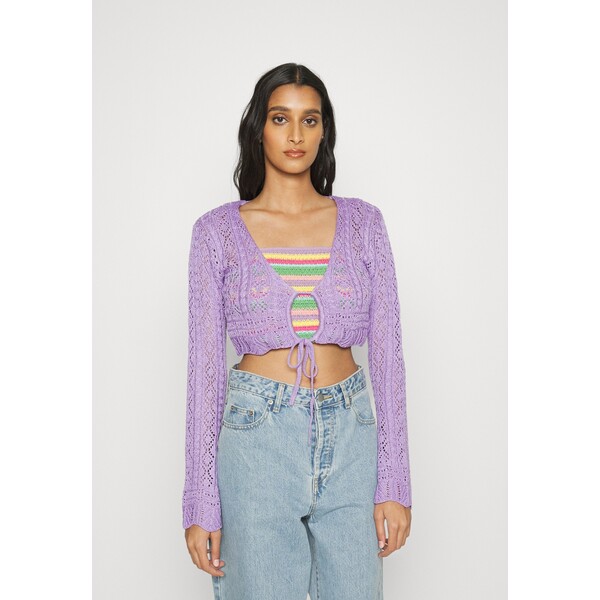 Nly by Nelly CROPPED KNIT TOP Kardigan lilac NEG21E09T-I11