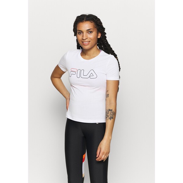 Fila LADAN TEE T-shirt z nadrukiem bright white 1FI41D02G-A11