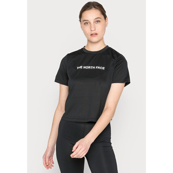 The North Face MASS TEE T-shirt z nadrukiem black heather TH321D02E-Q11
