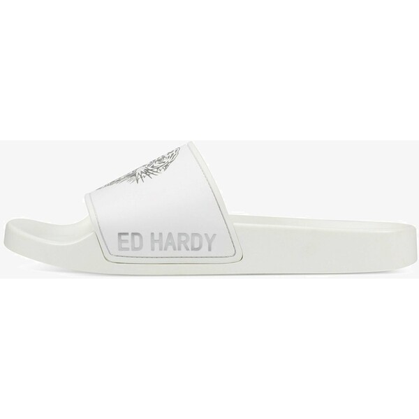 Ed Hardy SEXY-BEAST-SLIDERS Sandały kąpielowe white ED211A00S-A12