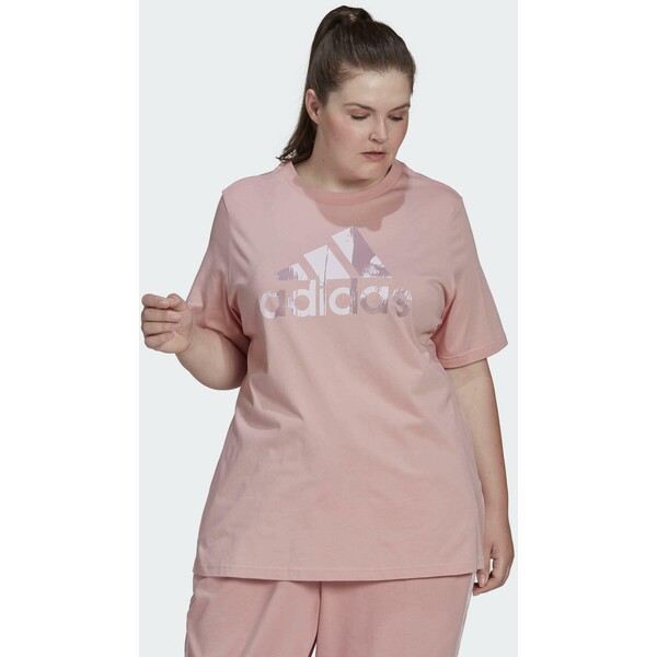 adidas Performance ESSENTIALS T-shirt z nadrukiem pink AD541D2D9-J11