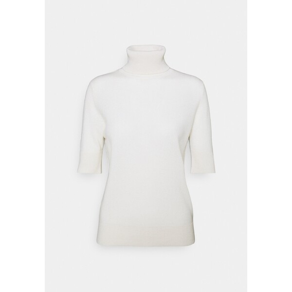 pure cashmere TURTLENECK SHORTSLEEVE T-shirt z nadrukiem vintage white PUG21I00P-A11