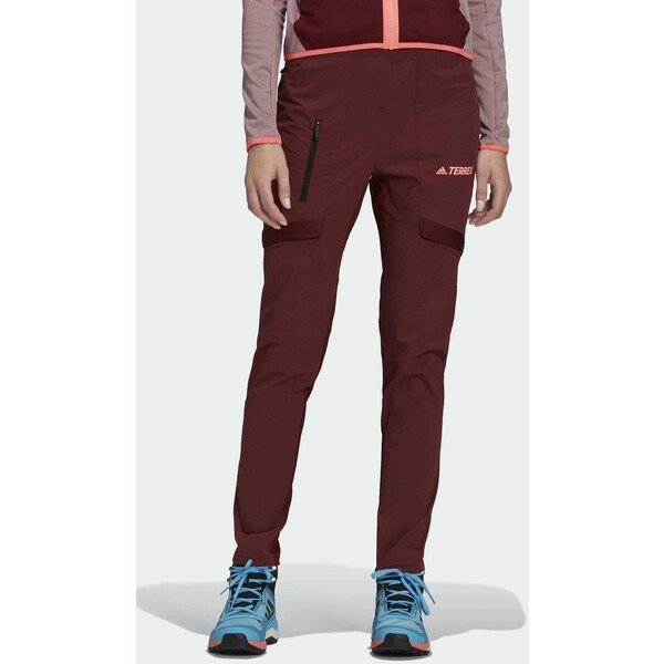adidas Performance ZUPAHIKE Długie spodnie trekkingowe red AD541E1LK-G11