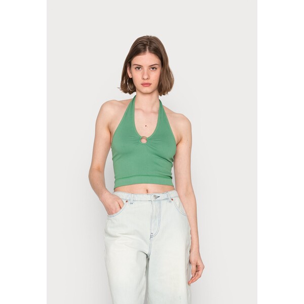 BDG Urban Outfitters BDG SEAMLESS RING HALTER Top green QX721D062-M11