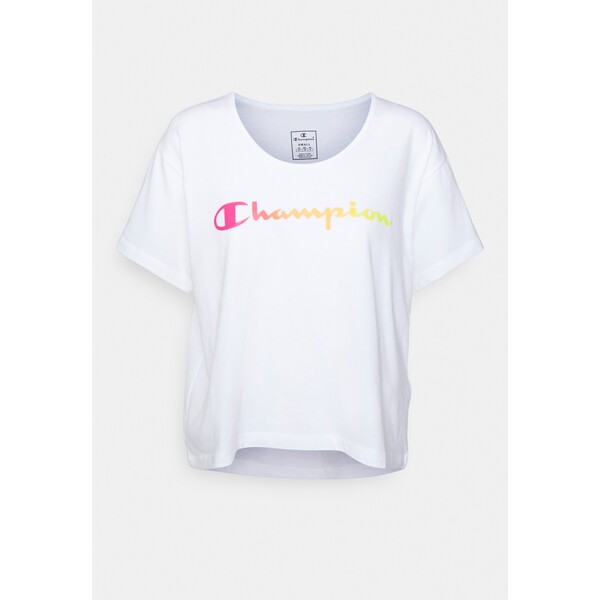 Champion CREWNECK T-shirt z nadrukiem white C7641D04Z-A11