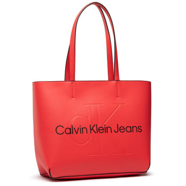 Calvin Klein Jeans Torebka Sculpted Shopper29 Mono K60K609195 Czerwony