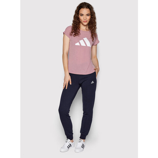adidas T-Shirt 3-Stripes HG0242 Różowy Regular Fit