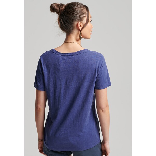 Superdry STUDIOS POCKET V-NECK T-shirt basic frontier blue SU221D272-K14