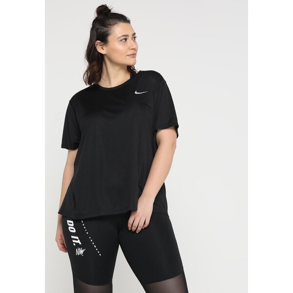 Nike Performance DRY MILER PLUS T-shirt basic black/reflective silv N1241D0RL-Q11