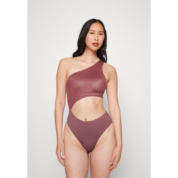 Calvin Klein Swimwear ONE SHOULDER ONE PIECE Kostium kąpielowy dark raisin C1781G02H-O11
