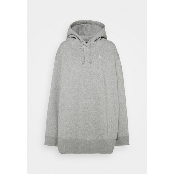 Nike Sportswear HOODIE TREND PLUS Bluza z kapturem dark grey heather/white NI121J0FT-C12