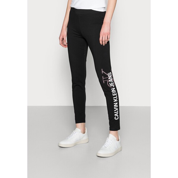 Calvin Klein Jeans VERTICAL INSTITUTIONAL Legginsy black C1821A049-Q11