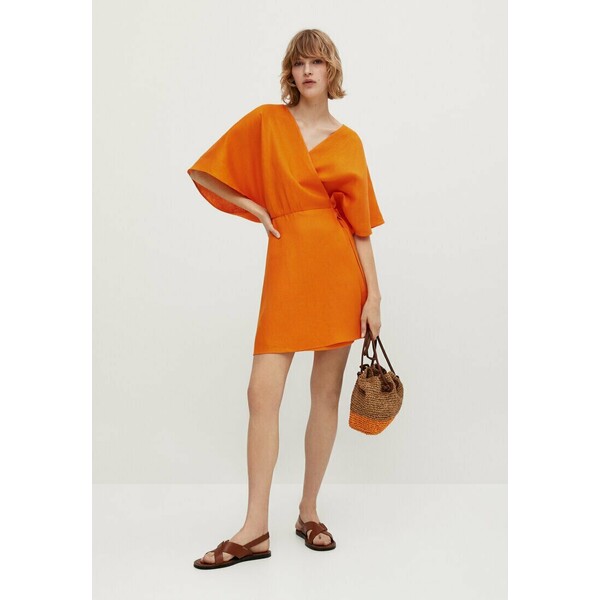 Massimo Dutti Sukienka letnia orange M3I21C0LC-H11