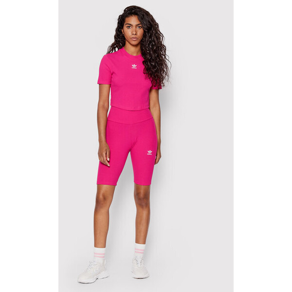 adidas Szorty sportowe adicolor Essentials HG6167 Różowy Slim Fit