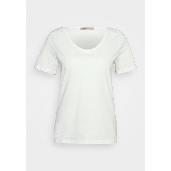 Anna Field T-shirt z nadrukiem white AN621D122-A11