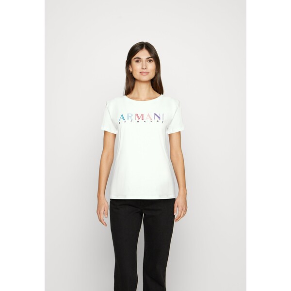 Armani Exchange T-shirt z nadrukiem optic white ARC21D03R-A11