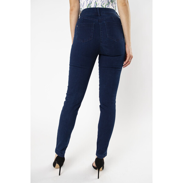 Quiosque Jeansowe spodnie typu rurki z kryształkami przy kieszeni