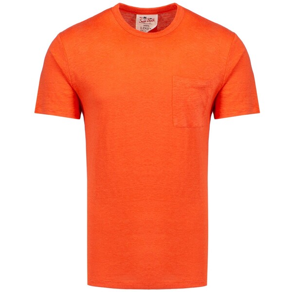 Mc2 Saint Barth T-shirt lniany MC2 SAINT BARTH ECSTASEA ECS0001-81-orange