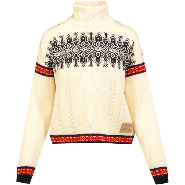 Dale of Norway Sweter wełniany DALE OF NORWAY ASPOY 95361-offwhite-raspberry-navy